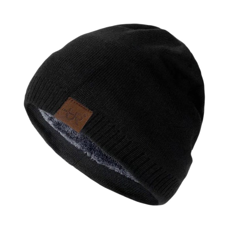 Le Comptoir du Chapeau Noir / 54-60 cm Bonnet Tricot Sport Doublé Fourrure Hiver