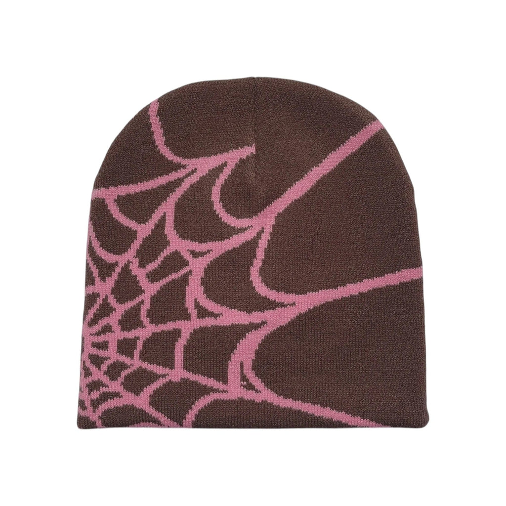 Le Comptoir du Chapeau Café / 56-57 cm Bonnet Tricot Toile d'Araignée