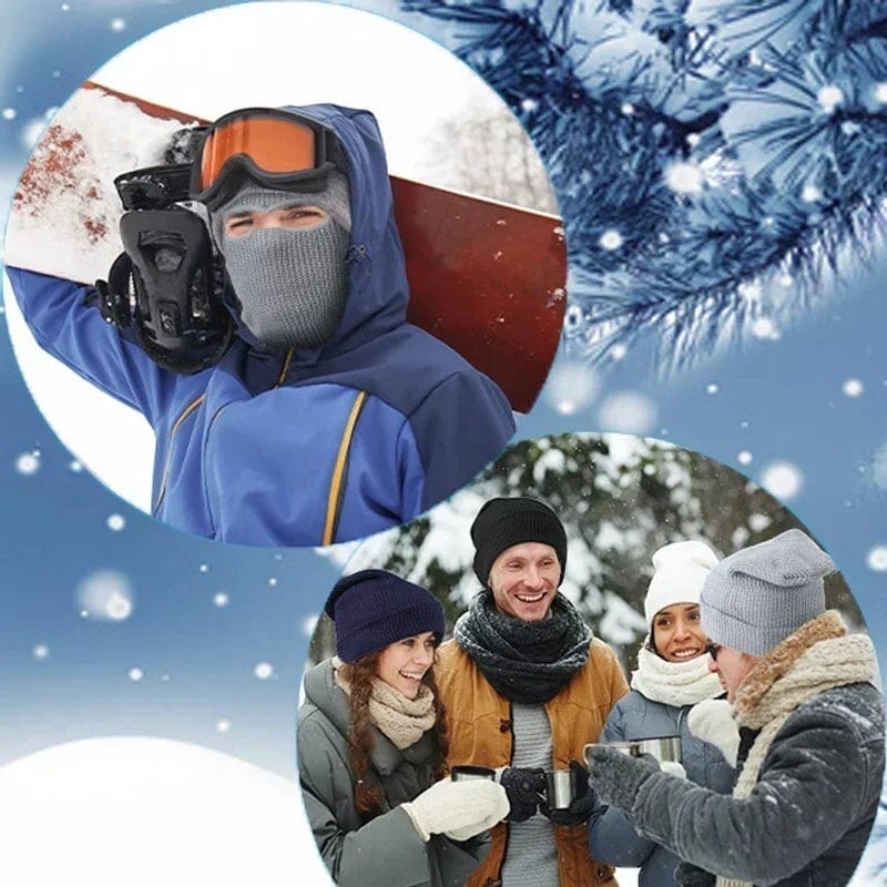 Le Comptoir du Chapeau Cagoule 2-en-1 Bonnet Ski Thermique Hiver