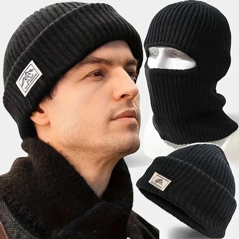Le Comptoir du Chapeau Cagoule 2-en-1 Bonnet Ski Thermique Hiver