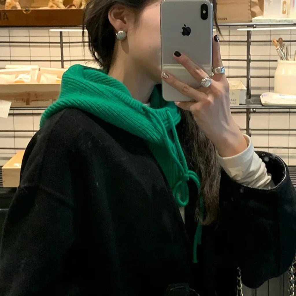 Le Comptoir du Chapeau Cagoule Tricotée Hiver Unisexe