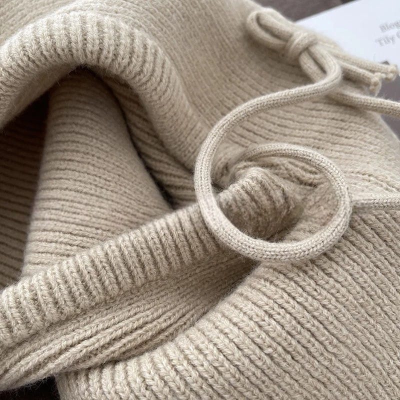 Le Comptoir du Chapeau Cagoule Tricotée Hiver Unisexe