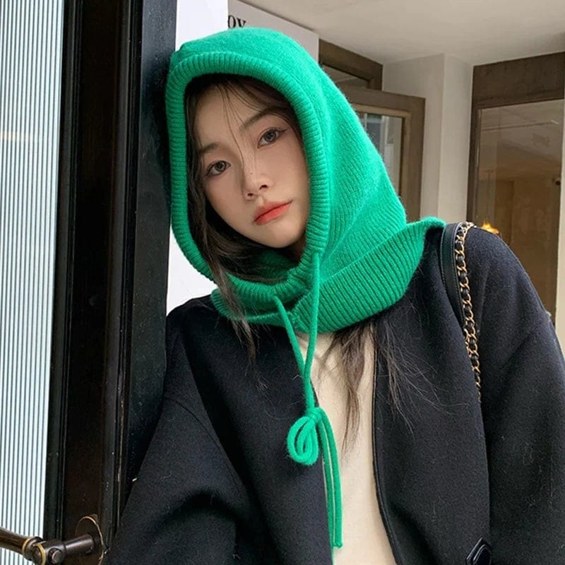 Le Comptoir du Chapeau Cagoule Tricotée Hiver Unisexe