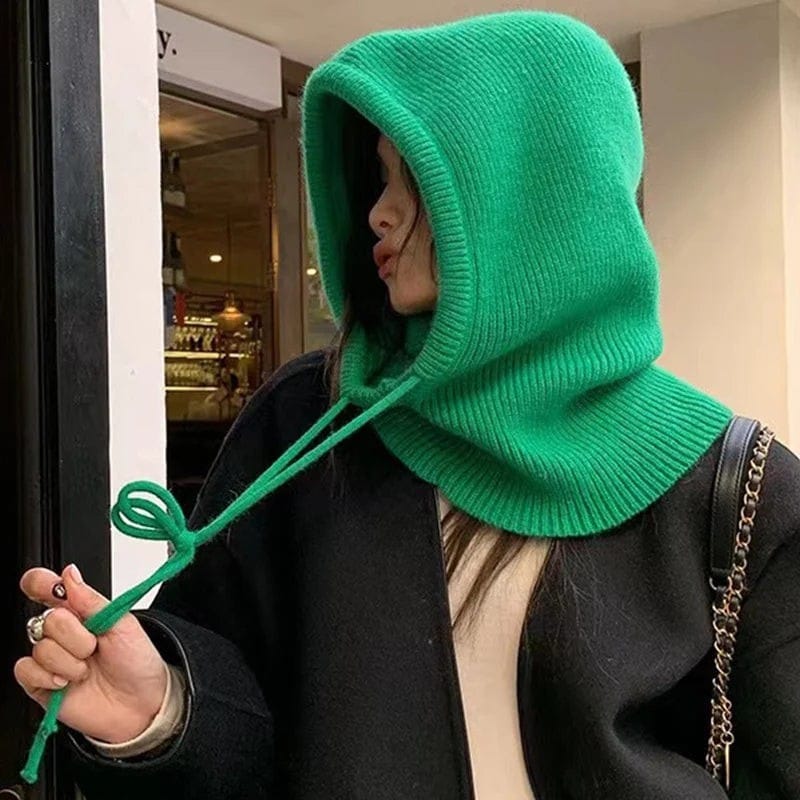 Le Comptoir du Chapeau Cagoule Tricotée Hiver Unisexe