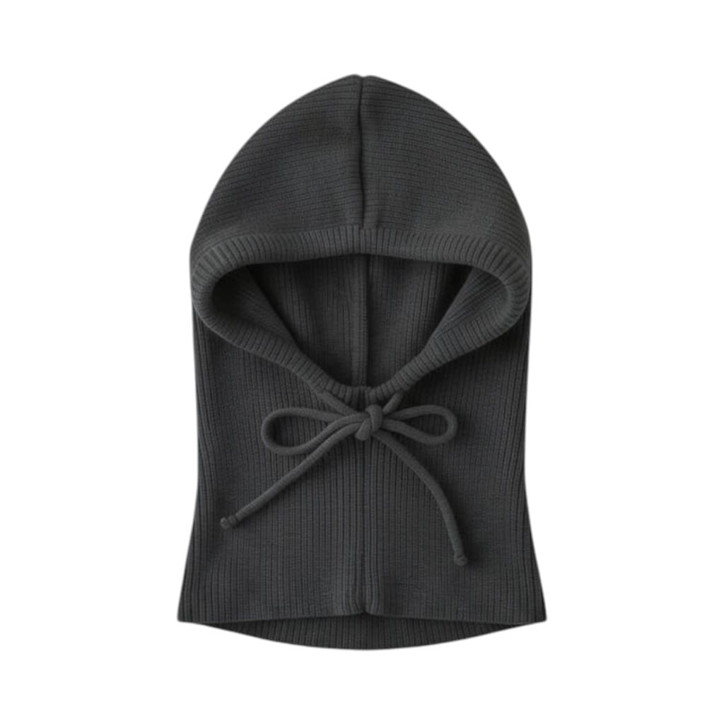 Le Comptoir du Chapeau Gris Foncé Cagoule Tricotée Hiver Unisexe