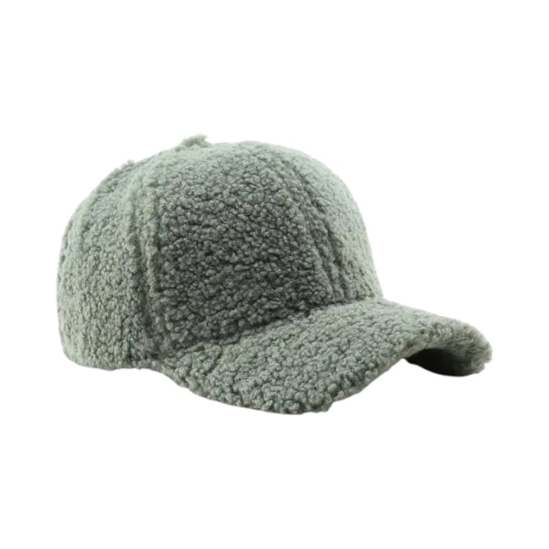 Le Comptoir du Chapeau Vert Clair / 56-59 cm Casquette Agneau Femme Hiver Chaude