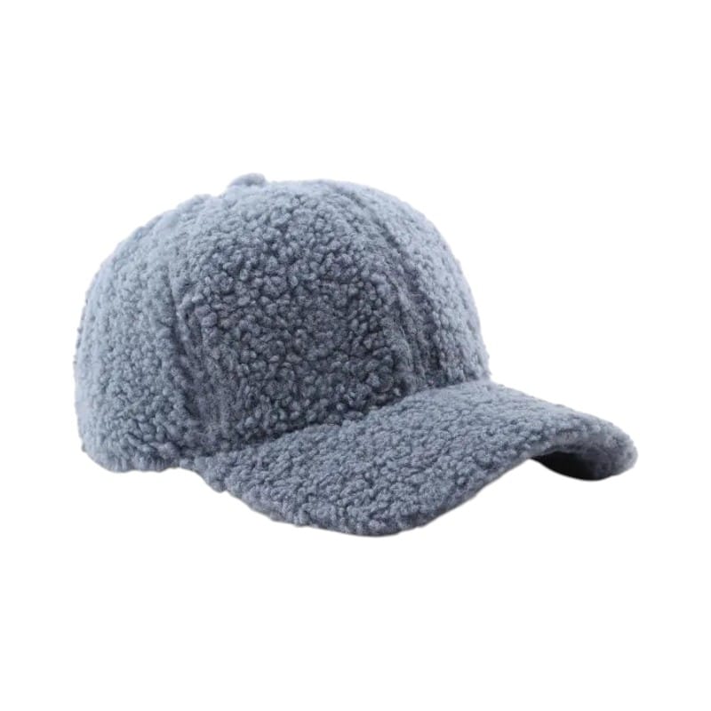 Le Comptoir du Chapeau Bleu Ciel / 56-59 cm Casquette Agneau Femme Hiver Chaude