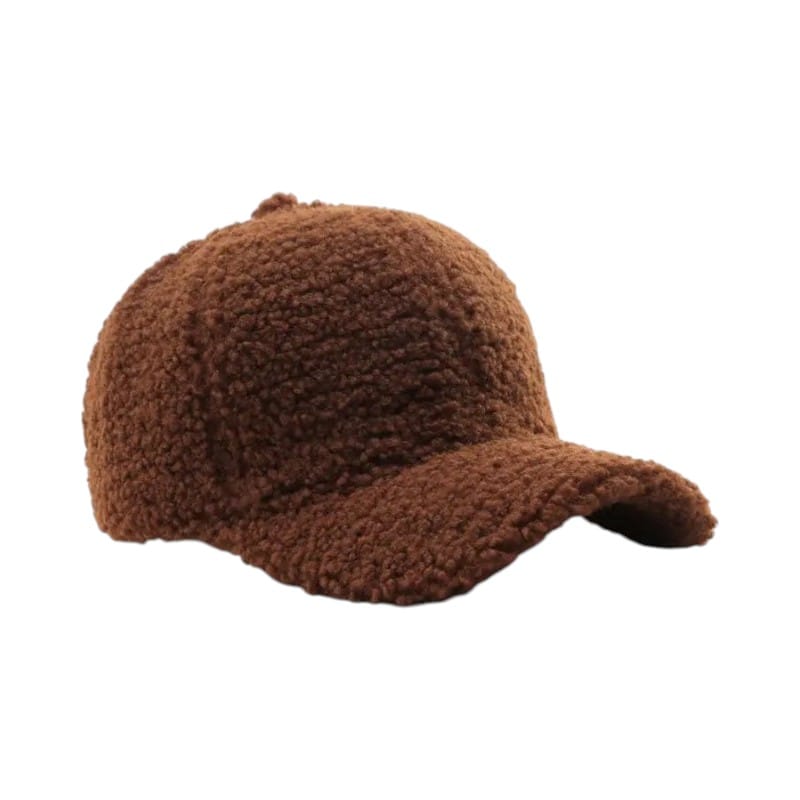 Le Comptoir du Chapeau Caramel / 56-59 cm Casquette Agneau Femme Hiver Chaude