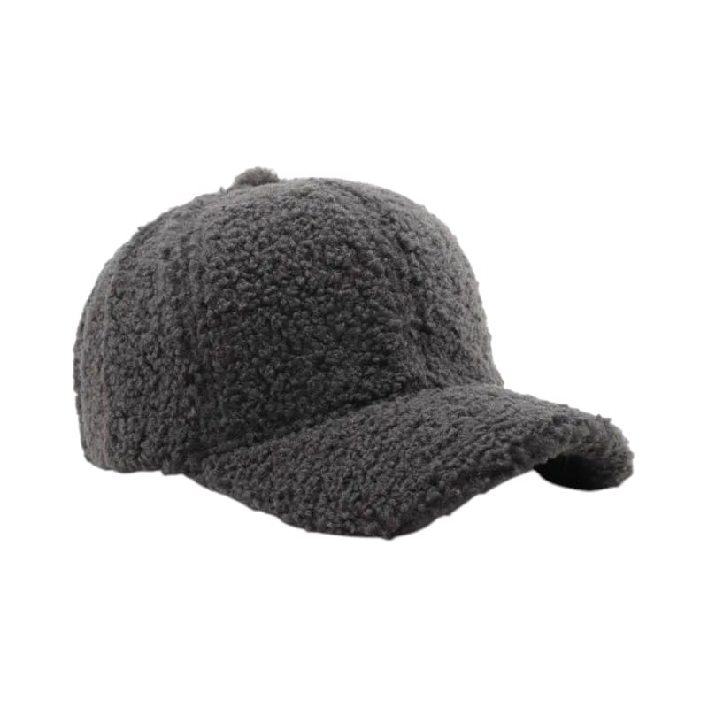 Le Comptoir du Chapeau Gris Foncé / 56-59 cm Casquette Agneau Femme Hiver Chaude