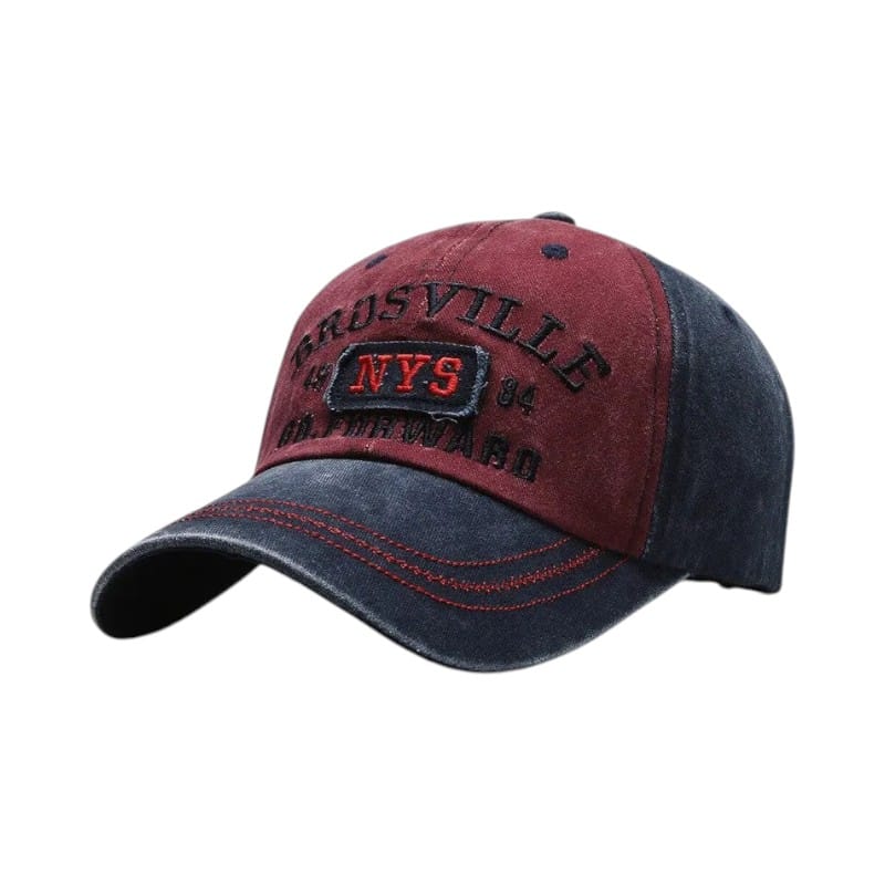 Le Comptoir du Chapeau Rouge / Adjustable Casquette Baseball Bicolore Brodée