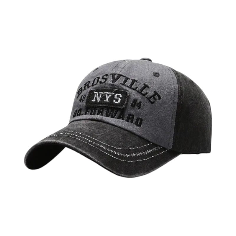 Le Comptoir du Chapeau Noir / Adjustable Casquette Baseball Bicolore Brodée