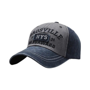 Le Comptoir du Chapeau Gris / Adjustable Casquette Baseball Bicolore Brodée