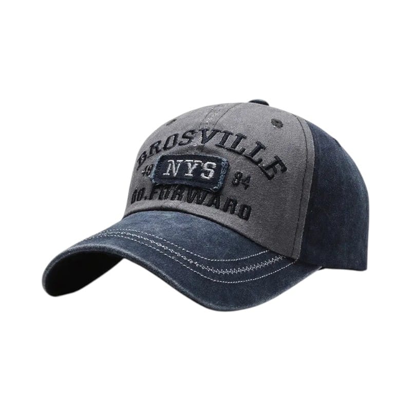 Le Comptoir du Chapeau Gris / Adjustable Casquette Baseball Bicolore Brodée Image