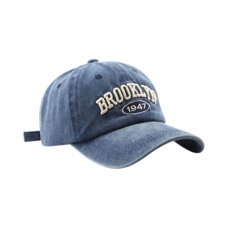 Le Comptoir du Chapeau Marine Casquette Baseball Brooklyn Brodée Streetwear