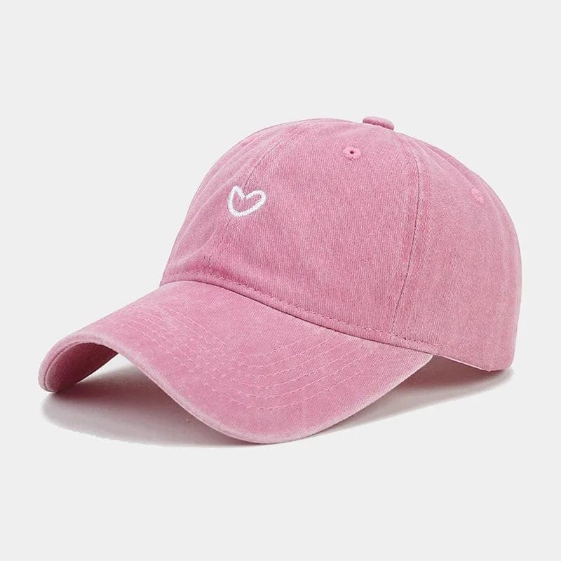 Le Comptoir du Chapeau Casquette Baseball Coton Lavé Broderie Cœur