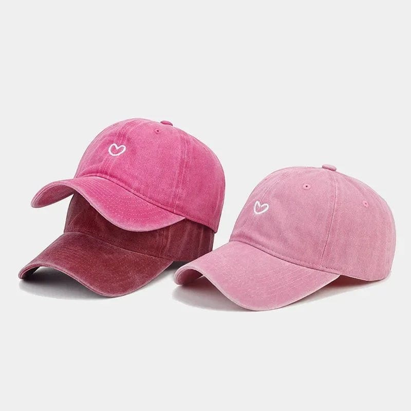 Le Comptoir du Chapeau Casquette Baseball Coton Lavé Broderie Cœur