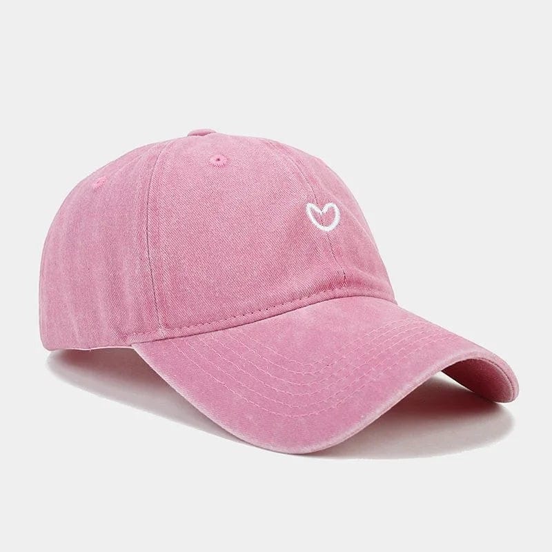Le Comptoir du Chapeau Casquette Baseball Coton Lavé Broderie Cœur