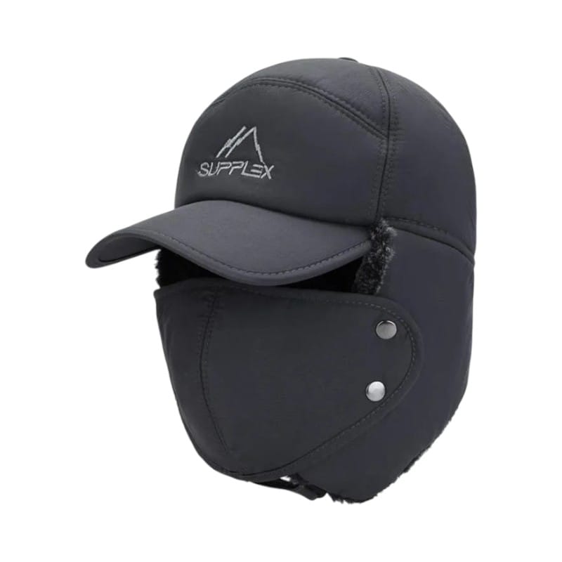 Le Comptoir du Chapeau Gris Casquette Baseball Fourrure Polaire Ski