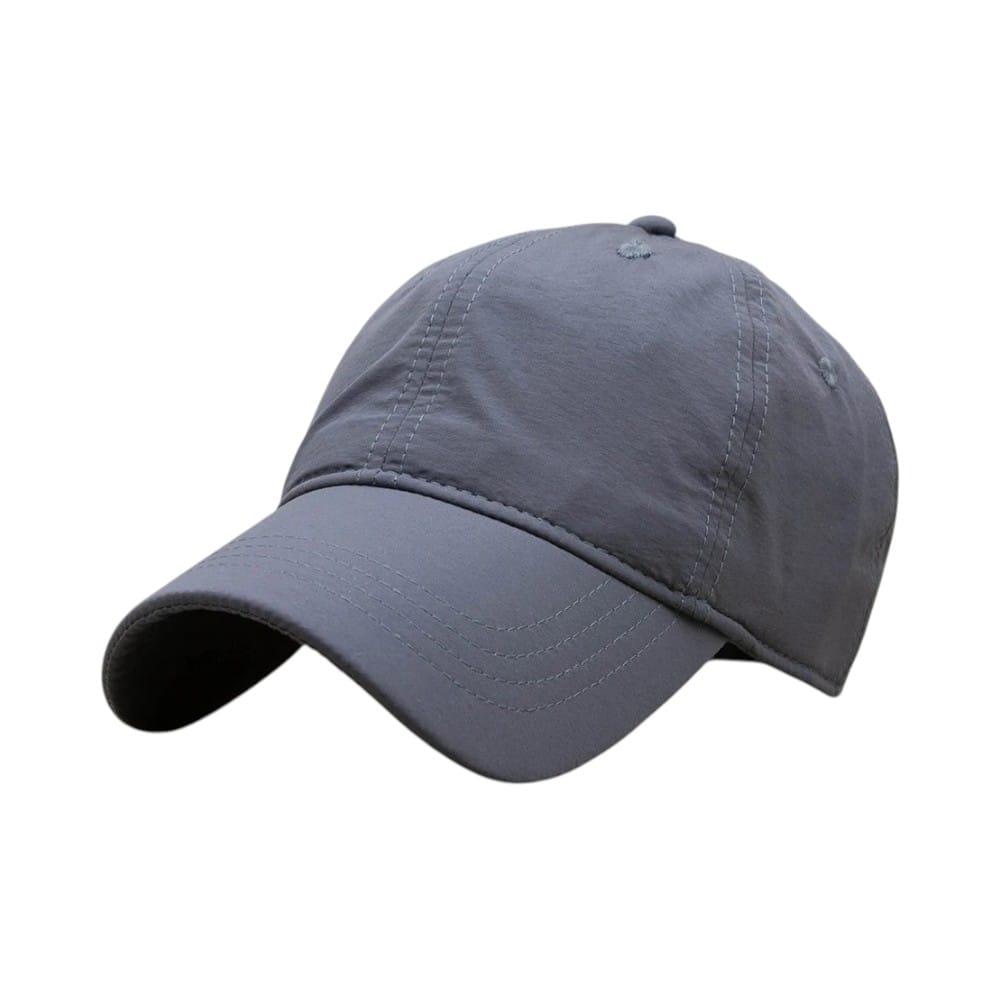 Le Comptoir du Chapeau Gris Foncé / 63-67 cm Casquette Baseball Grande Tête Coton Léger Outdoor