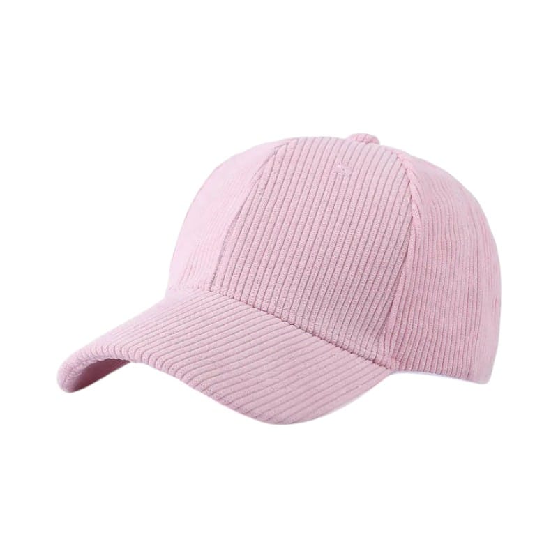 Le Comptoir du Chapeau Rose Clair Casquette Baseball Velours Côtelé