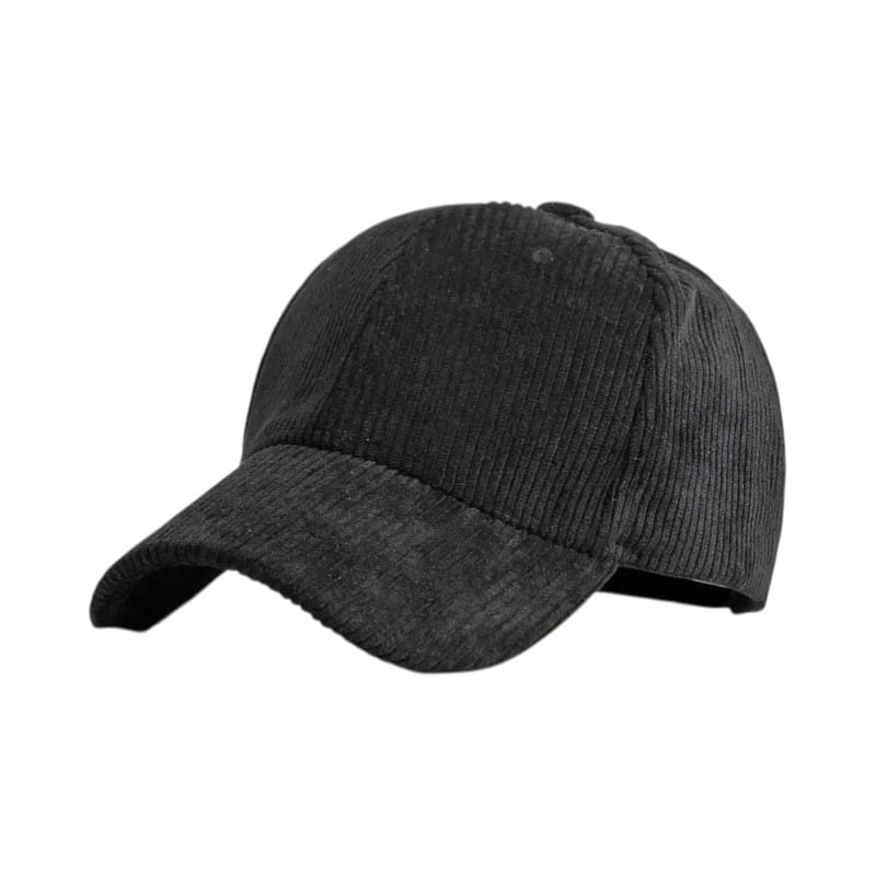 Le Comptoir du Chapeau Noir Casquette Baseball Velours Côtelé