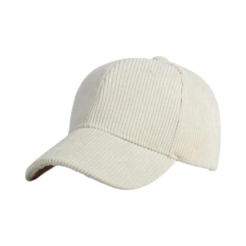 Le Comptoir du Chapeau Beige Casquette Baseball Velours Côtelé