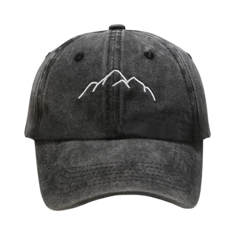 Le Comptoir du Chapeau Noir / Adjustable Casquette Broderie Montagne Snapback
