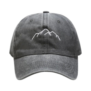 Le Comptoir du Chapeau Gris / Adjustable Casquette Broderie Montagne Snapback