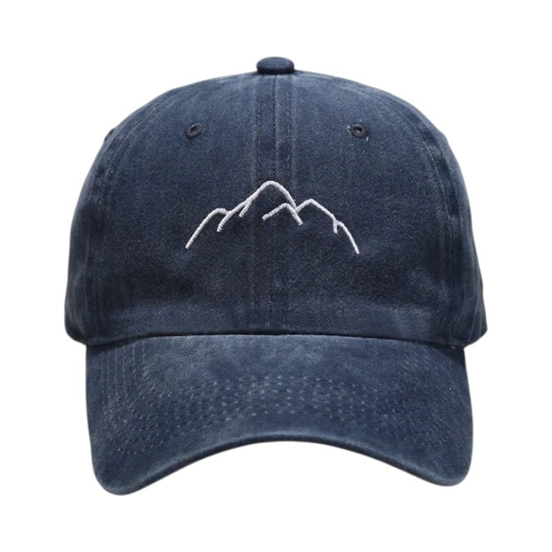 Le Comptoir du Chapeau Marine / Adjustable Casquette Broderie Montagne Snapback