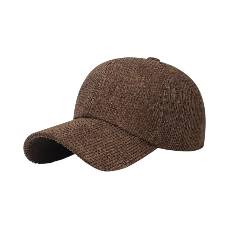 Le Comptoir du Chapeau Marron Casquette Canard Côtelé Solide Unisexe