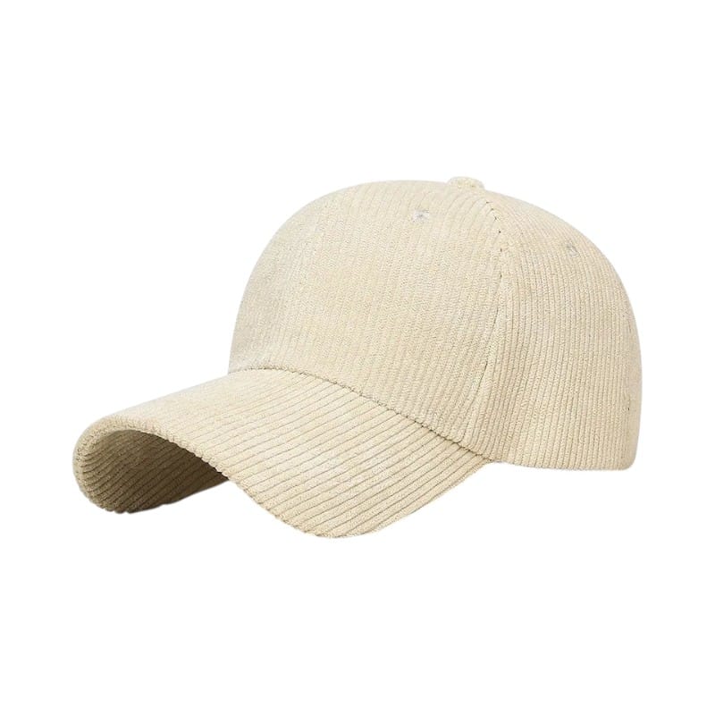 Le Comptoir du Chapeau Beige Casquette Canard Côtelé Solide Unisexe