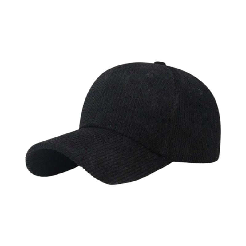 Le Comptoir du Chapeau Noir Casquette Canard Côtelé Solide Unisexe
