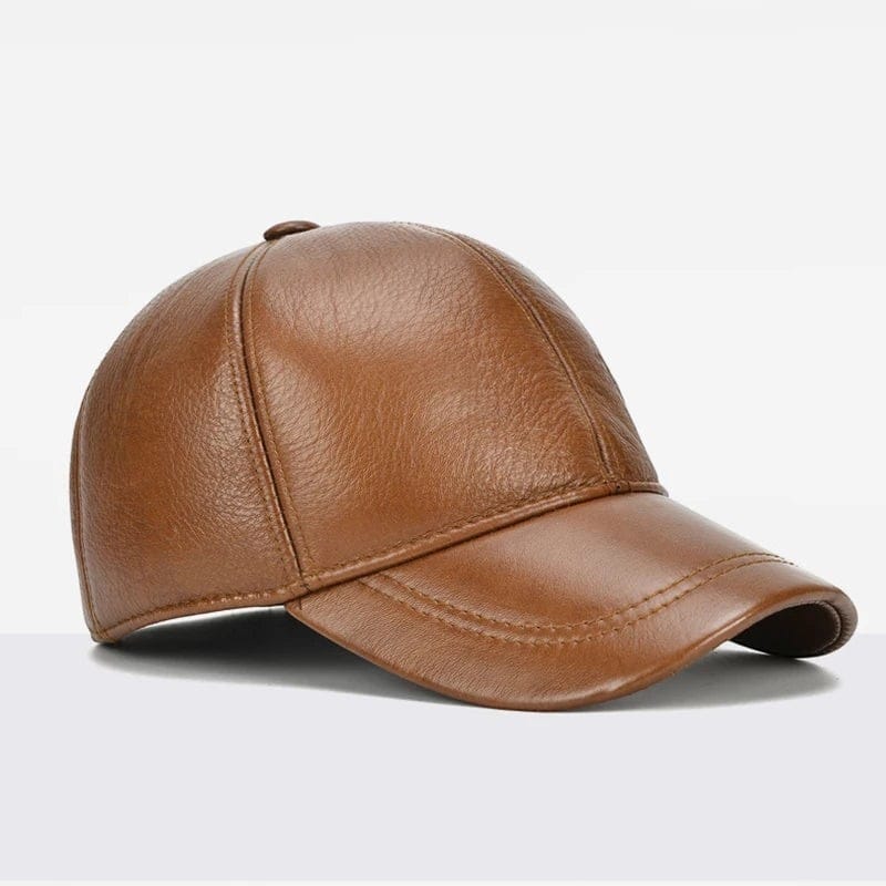 Le Comptoir du Chapeau Casquette Cuir Véritable Homme Ajustable