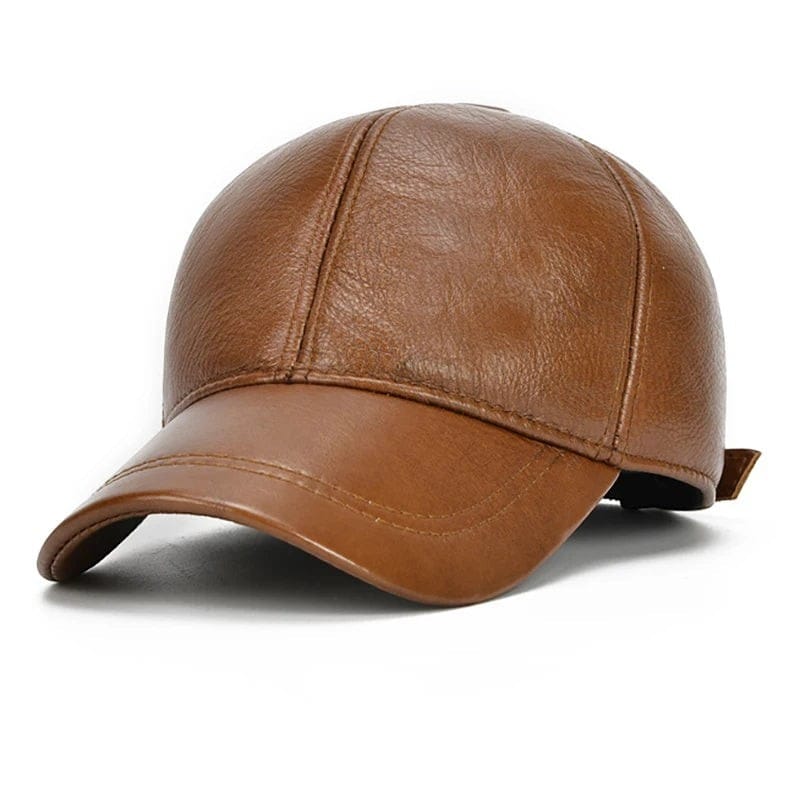 Le Comptoir du Chapeau Casquette Cuir Véritable Homme Ajustable