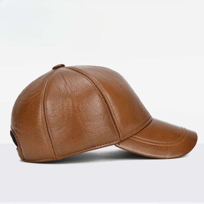 Le Comptoir du Chapeau Casquette Cuir Véritable Homme Ajustable