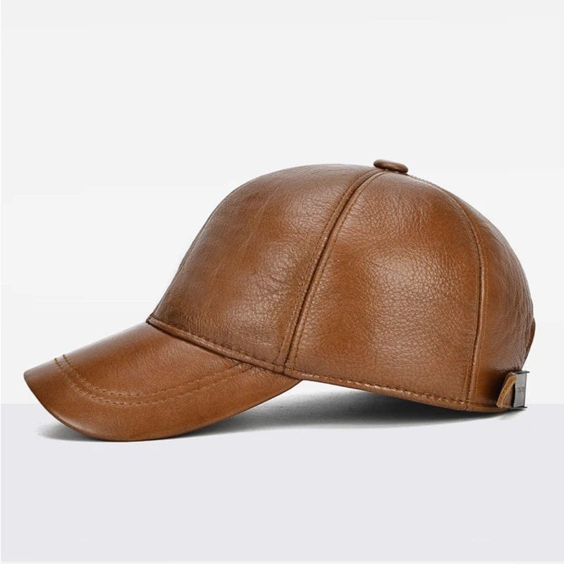 Le Comptoir du Chapeau Casquette Cuir Véritable Homme Ajustable