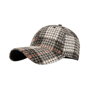 Le Comptoir du Chapeau Gris Casquette Duckbill Carreaux Bord Rigide