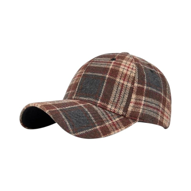 Le Comptoir du Chapeau Marine Casquette Duckbill Carreaux Bord Rigide