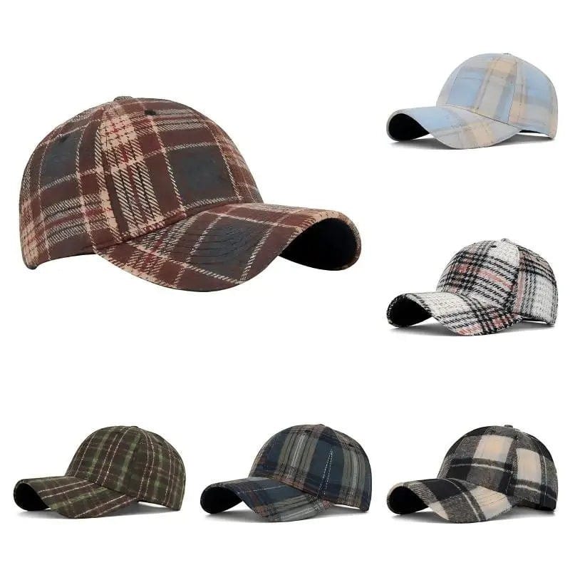Le Comptoir du Chapeau Casquette Duckbill Carreaux Bord Rigide