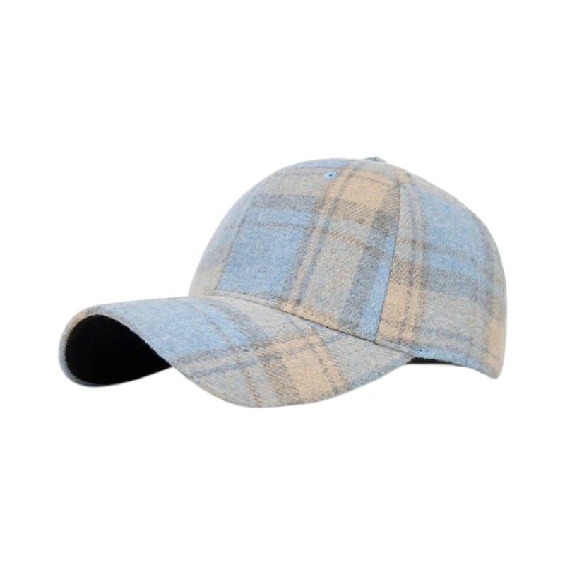 Le Comptoir du Chapeau Bleu Ciel Casquette Duckbill Carreaux Bord Rigide