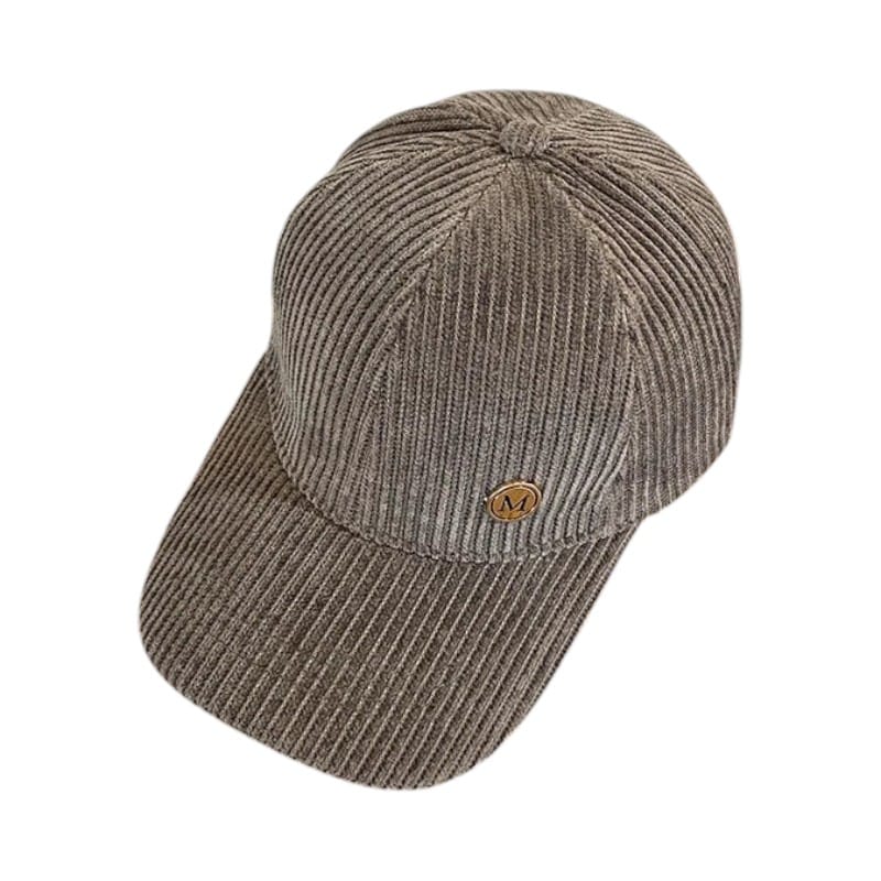 Le Comptoir du Chapeau Gris / 56-58 cm Casquette Velours Côtelé Snapback Mixte