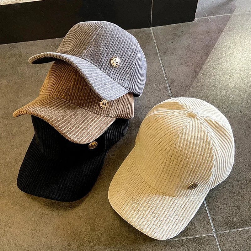 Le Comptoir du Chapeau Casquette Velours Côtelé Snapback Mixte