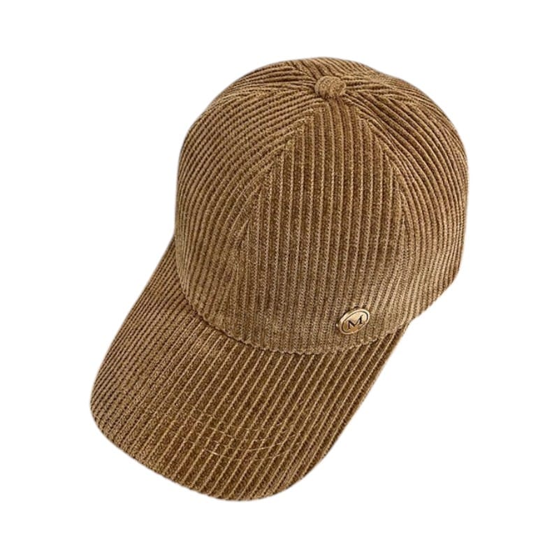 Le Comptoir du Chapeau Marron / 56-58 cm Casquette Velours Côtelé Snapback Mixte