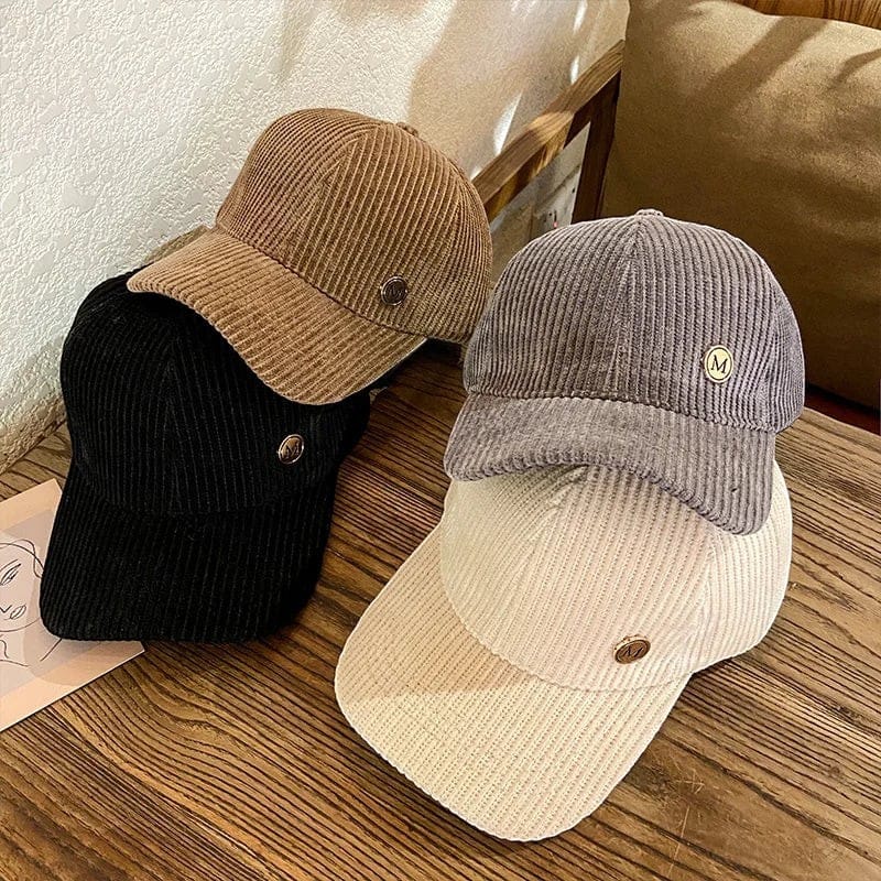 Le Comptoir du Chapeau Casquette Velours Côtelé Snapback Mixte