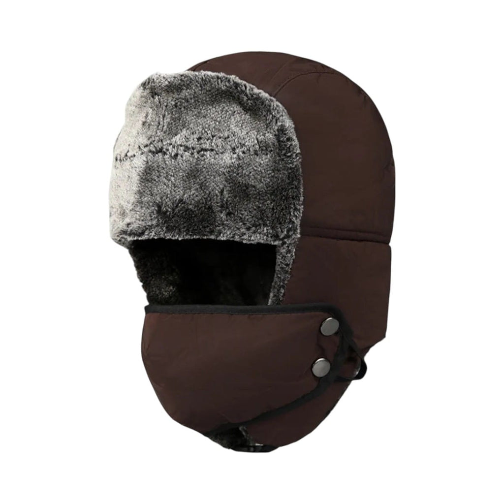 Le Comptoir du Chapeau Marron Chapeau Aviateur Coupe-Vent Masque