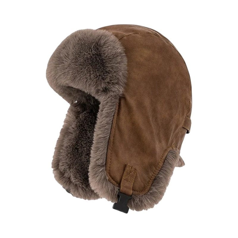 Le Comptoir du Chapeau Marron Clair Chapeau Bombardier Pilote Homme