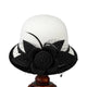 Le Comptoir du Chapeau Blanc Chapeau Bowler Bord Large Vintage Femme