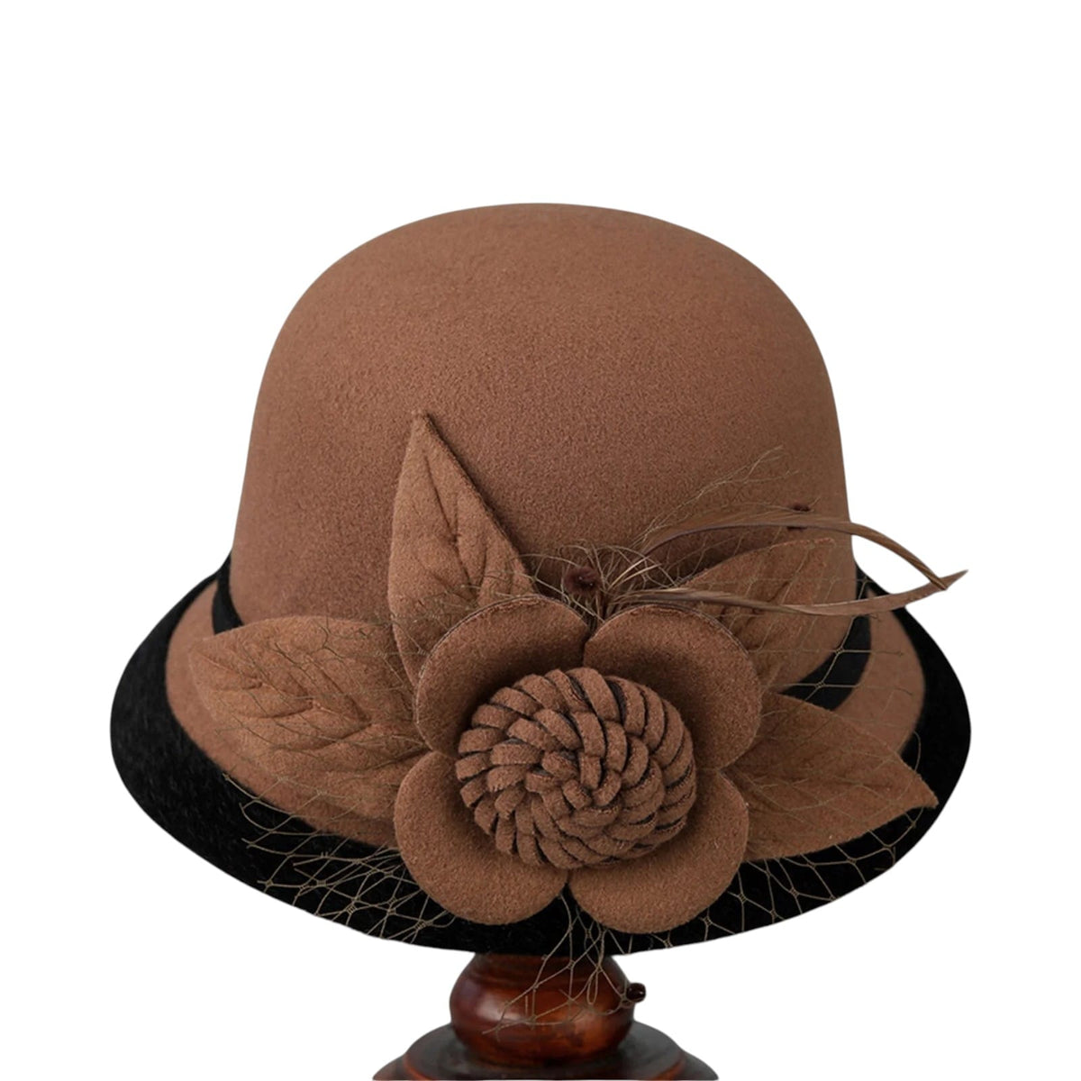 Le Comptoir du Chapeau Café Chapeau Bowler Bord Large Vintage Femme