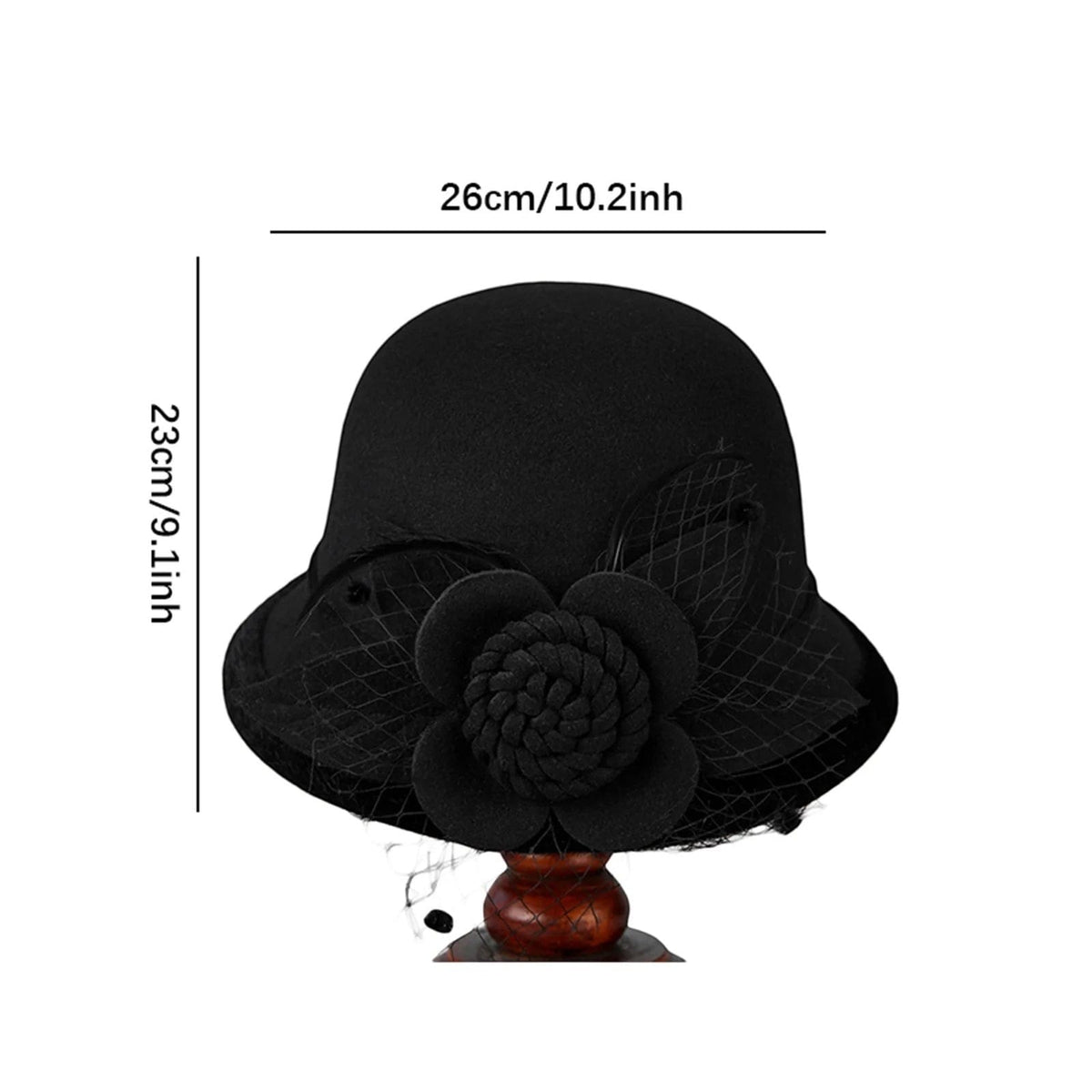 Le Comptoir du Chapeau Chapeau Bowler Bord Large Vintage Femme