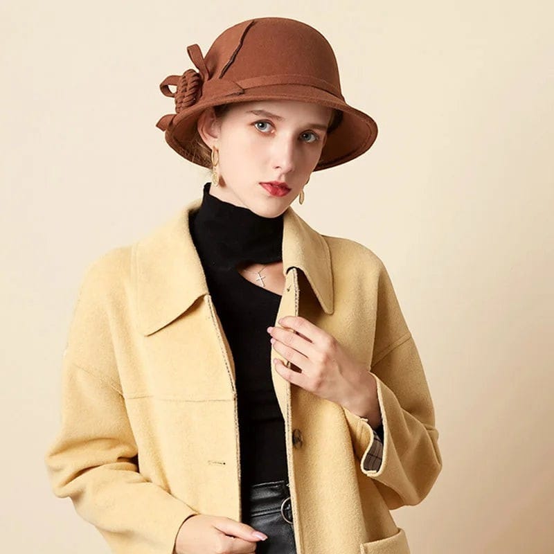 Le Comptoir du Chapeau Chapeau Bowler Église Femme Fleur Vintage